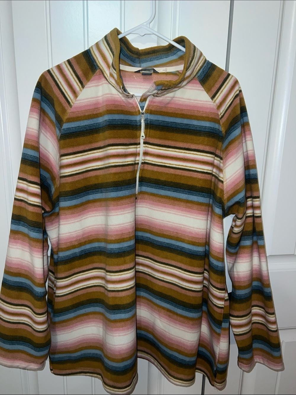 Eddie Bauer Western Sunset Striped Half-Zip Turtleneck Sweater Sz 2X